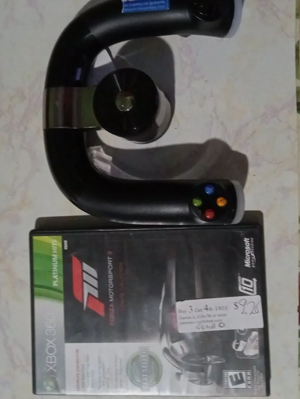 Xbox 360 Forza 3 Game + Wireless Speed Wheel Bundle